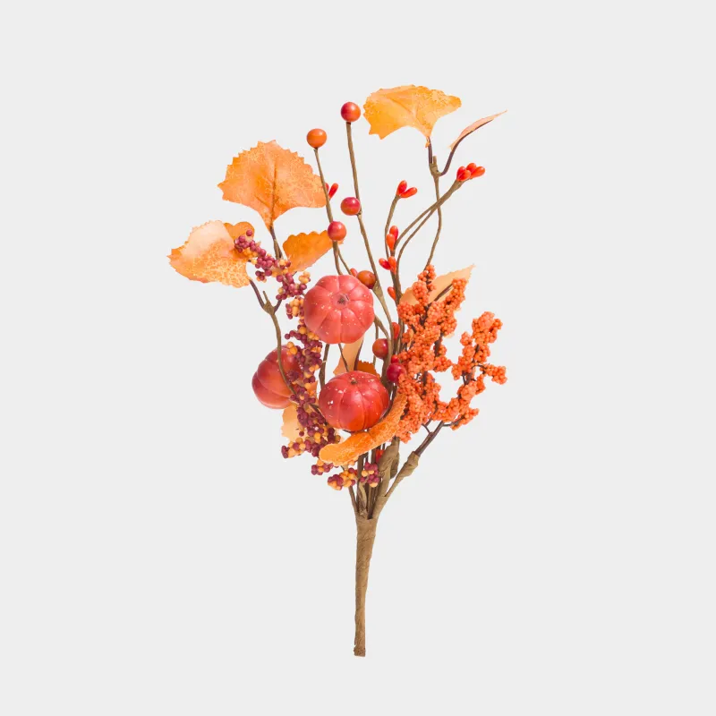 Ветка декоративная, 25 см, пенопласт/полиэстер, Осенний букет, Forest symphony decor