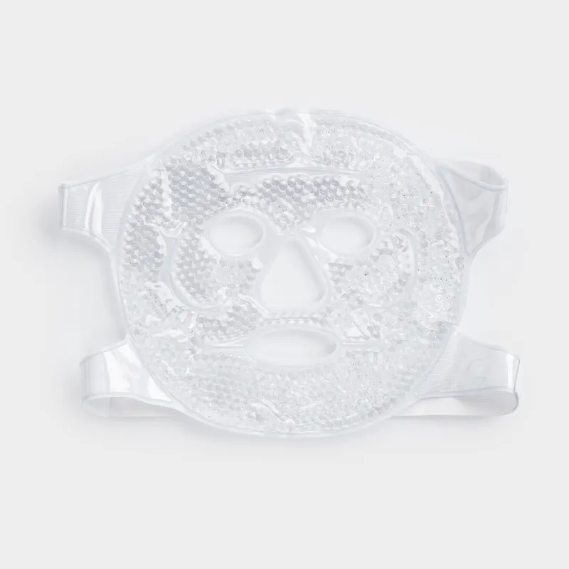 Маска для лица косметическая, 22 см, многоразовая, гелевая, белая, Beauty salon