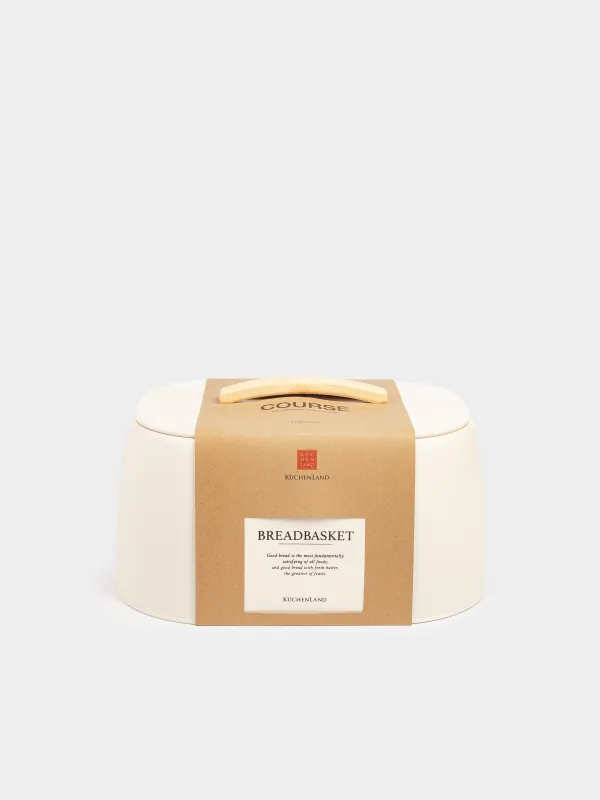 Хлебница, 33х23х18 см, металл/дерево, овальная, молочная, Course, image-7