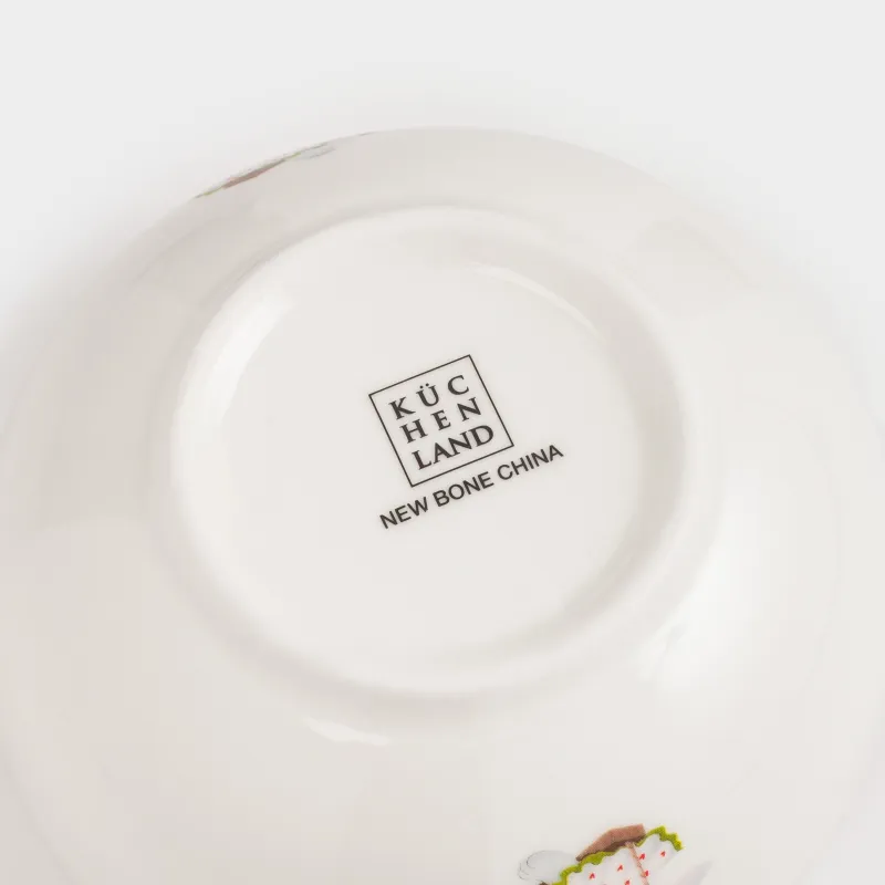 Тарелка суповая, 13х6 см, Крольчиха на качелях, Ideas life, image-3