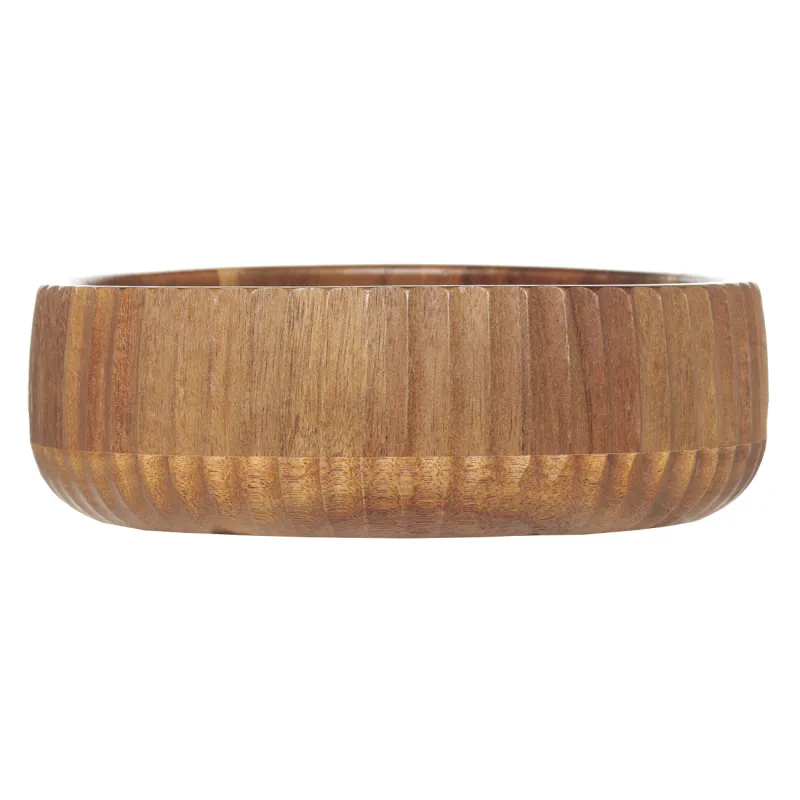 Салатник, 18х6 см, дерево, рифленый, Noble tree