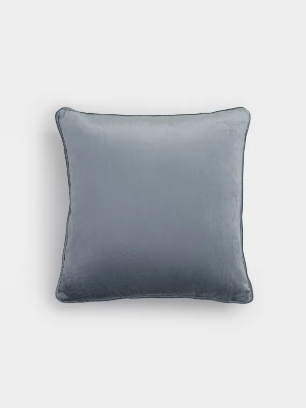 Подушка декоративная, 50х50 см, вельвет/бисер, серая, Бабочка, Bugs, image-1