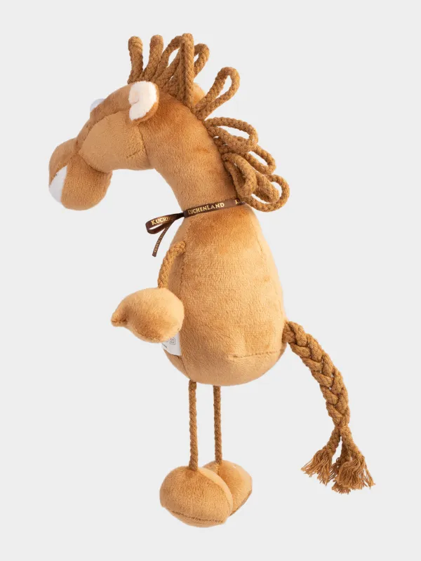 Игрушка, 30 см, мягкая, полиэстер, коричневая, Конь, Horse toy, image-4