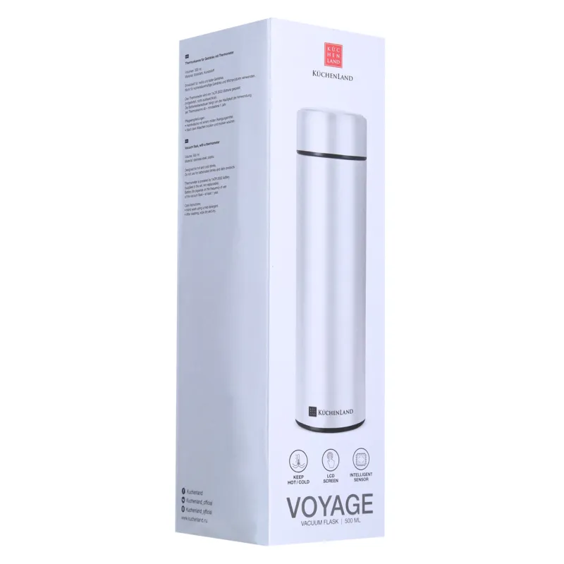 Термос, 500 мл, с термометром, сталь/пластик, белый, Celsius, image-5