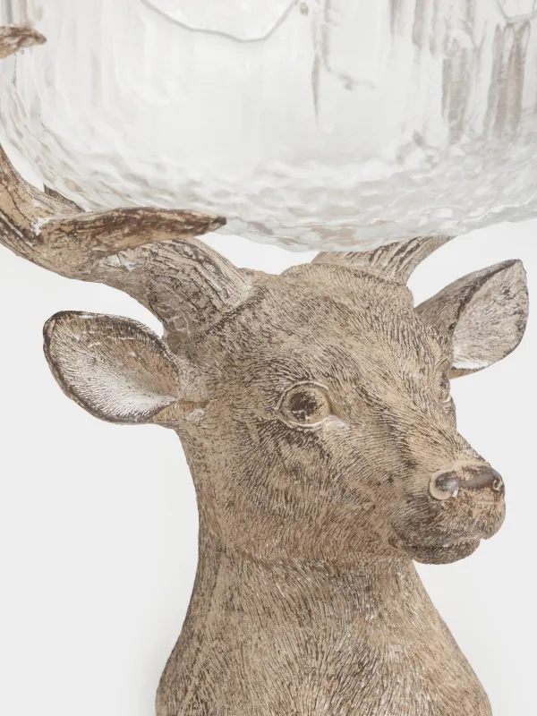 Ваза для фруктов, 27х17х23 см, на ножке, Олень, Arctic deer, image-1