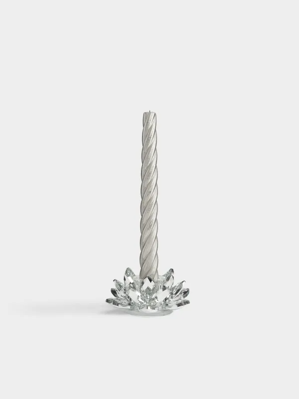 Подсвечник, 11x5 см, для тонкой свечи, Цветок, Crystal flower, image-2