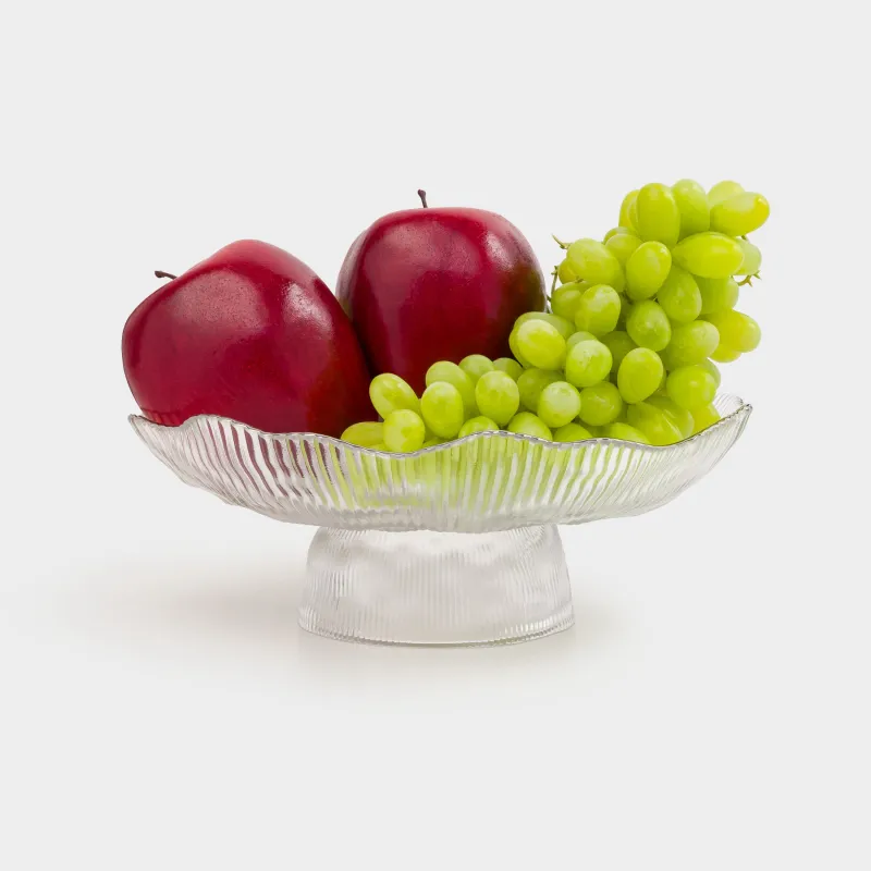 Блюдо на ножке, 23х9 см, с серебристым кантом, Argos silver, image-5