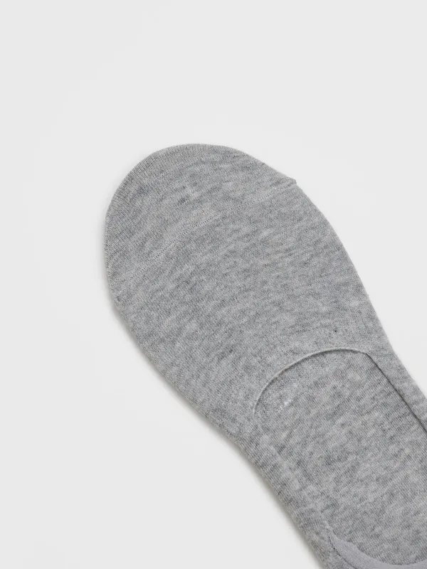 Носки-следки женские, серые, Basic, image-2
