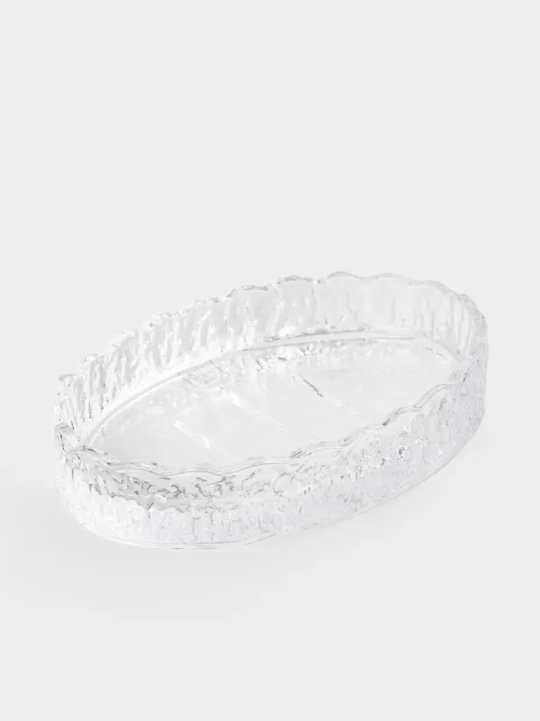 Мыльница, 14х9 см, стекло, овальная, Hiona, image-1