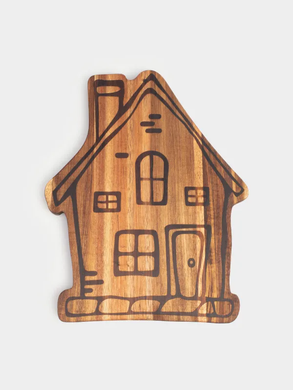 Доска разделочная, 30х24 см, дерево, прямоугольная, Дом, Noble tree, image-0