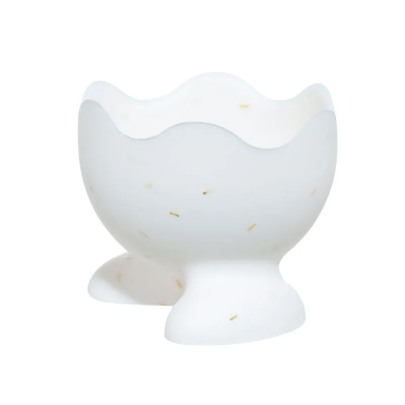 Подставка для яйца, 4 см, силикон, молочная в крапинку, Яйцо, Easter, image-1