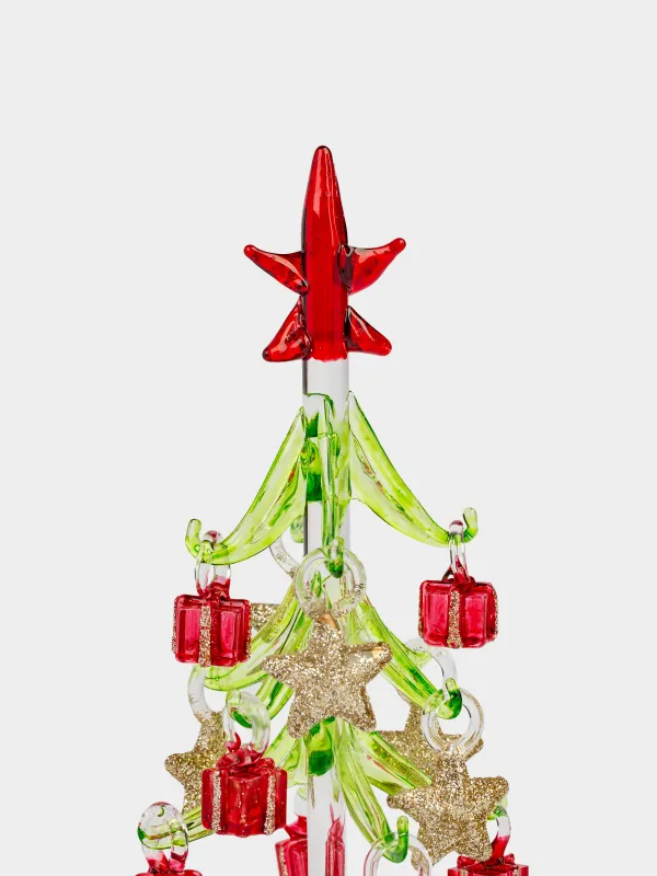 Статуэтка, 20 см, с подвесками, стекло, Ель с игрушками, Christmas vitreous, image-2