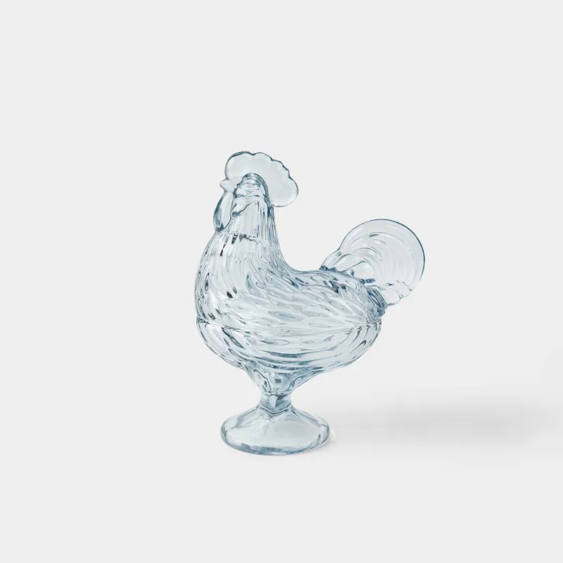 Емкость для хранения, 10х21 см, 200 мл, на ножке, стекло Р, цвет, Петух, Easter pullet