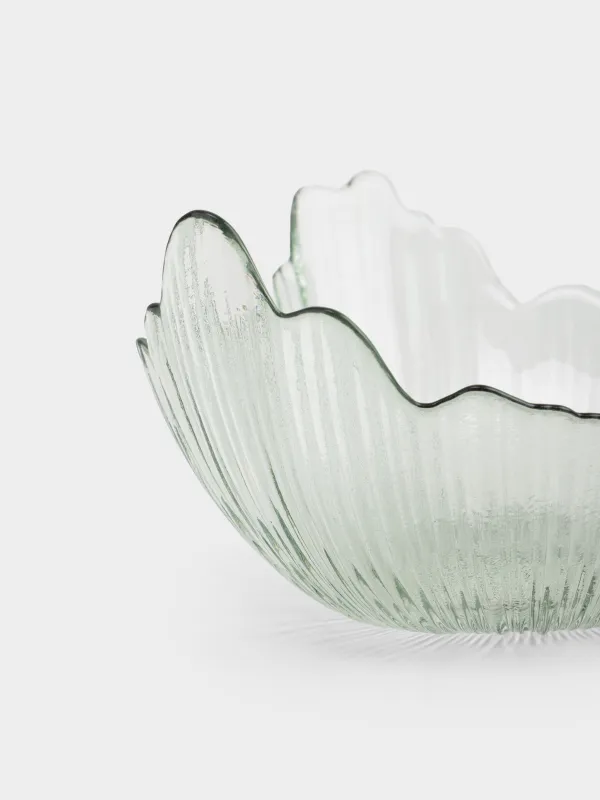 Ваза для фруктов, 24х12 см, стекло Р, зеленая, Verge, image-4