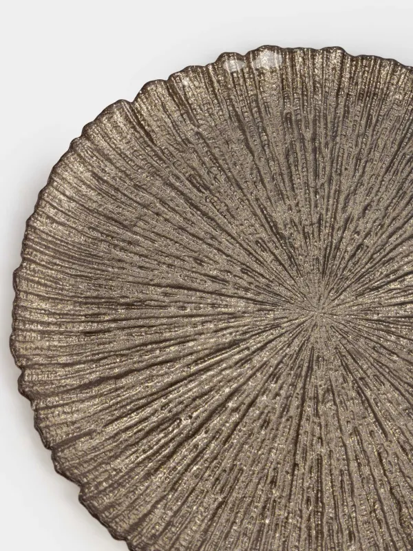 Тарелка обеденная, 28 см, стекло, коричневая, Raisen, image-4