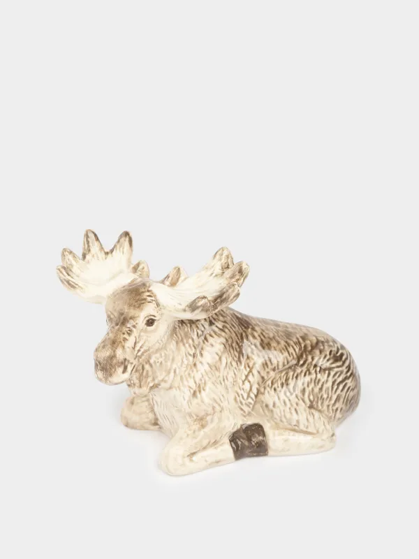 Емкость для соли или перца, 7 см, керамика, молочно-коричневая, Лось, Moose story, image-3