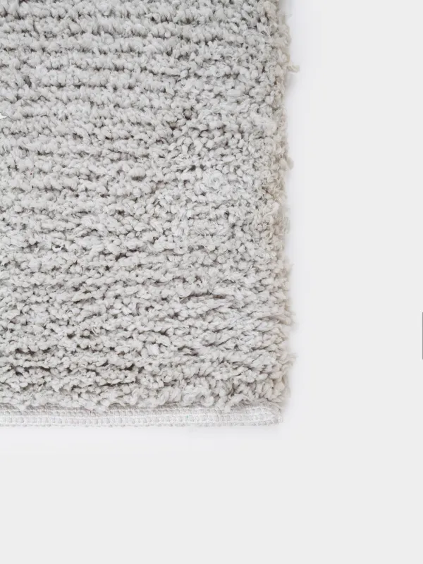 Ковер, 150х210 см, полиэстер/хлопок, серый, Пушистый ворс, Monotone, image-2