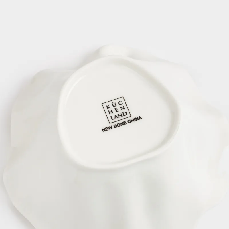 Салатник, 17х8 см, 450 мл, фарфор N, молочный, Мятый эффект, Crumple, image-6