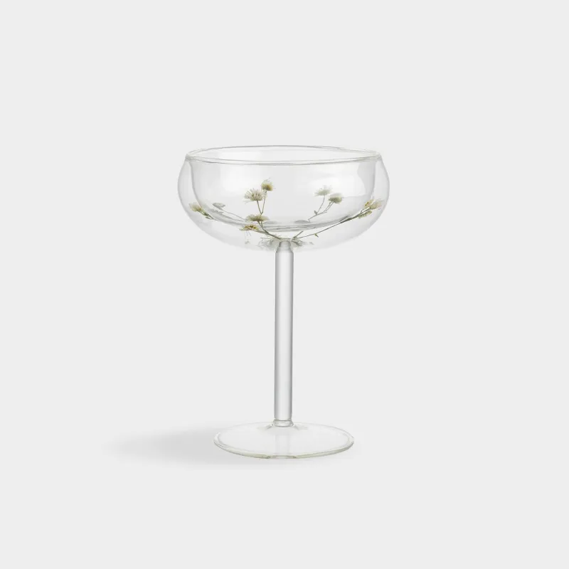Бокал-креманка для шампанского, 180 мл, стекло Б, с сухоцветами внутри, Air decor