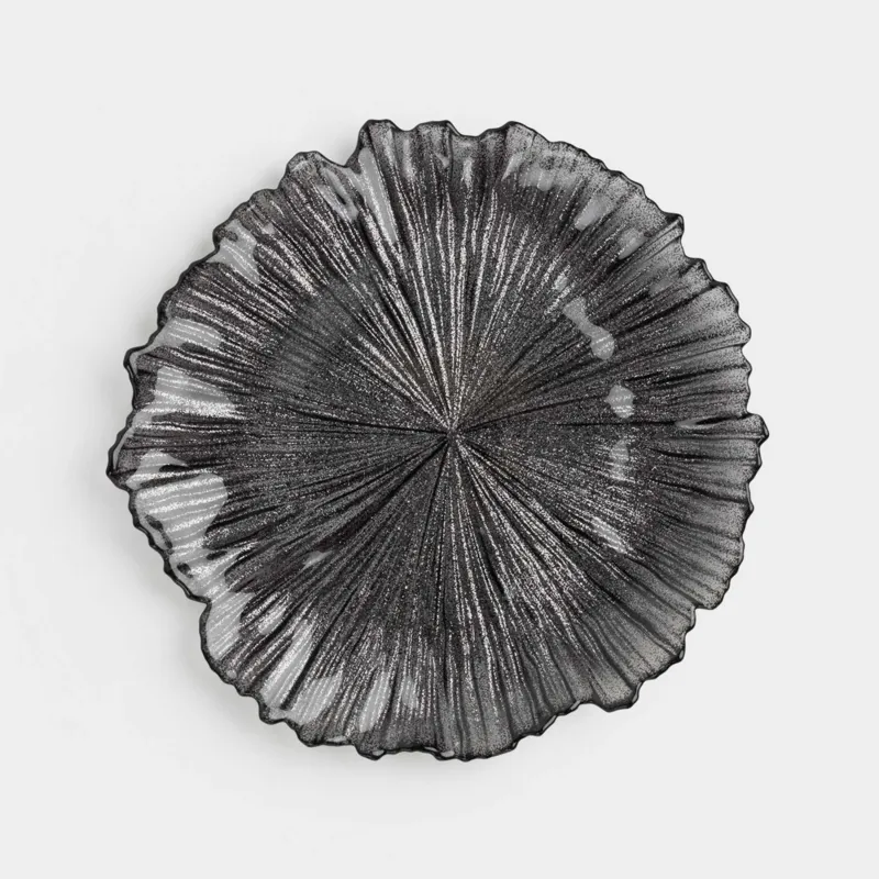 Тарелка закусочная, 21 см, стекло Р, серая, Verge