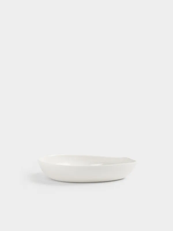 Тарелка суповая, 21х17х4 см, 700 мл, фарфор P, белая, Лепесток, Blomblad, image-0