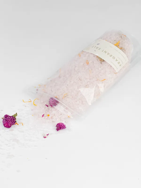 Соль для ванны, 600 гр, восстанавливающая, с сухоцветами, Ежевика и ваниль, Fragrant salt, image-2