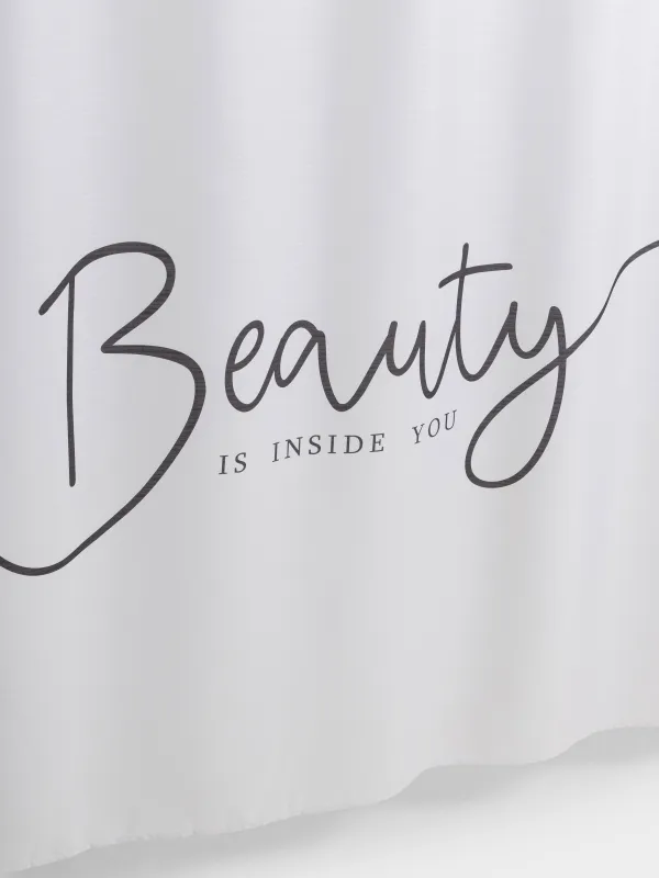 Штора для ванной, 180х180 см, с кольцами, полиэстер/металл, белая, Beauty, Protection, image-2