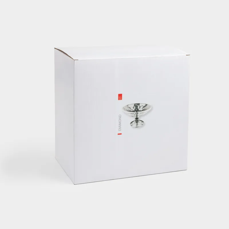 Ваза для фруктов, 20х12 см, на ножке, стекло, Diamond, image-4