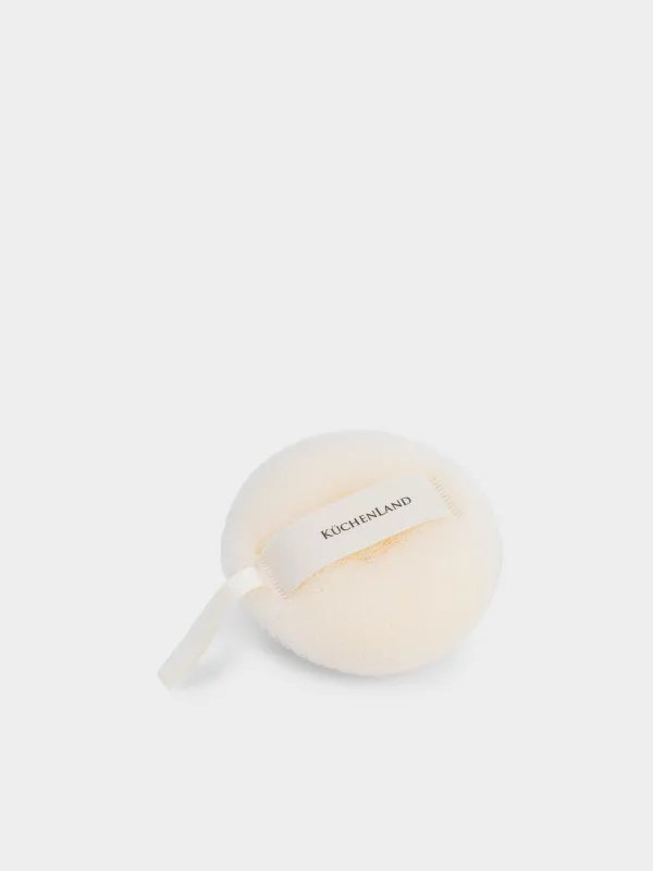 Мочалка для мытья тела, 11 см, отшелушивающая, с держателем, полиамид, бежевая, Rayon spa, image-1