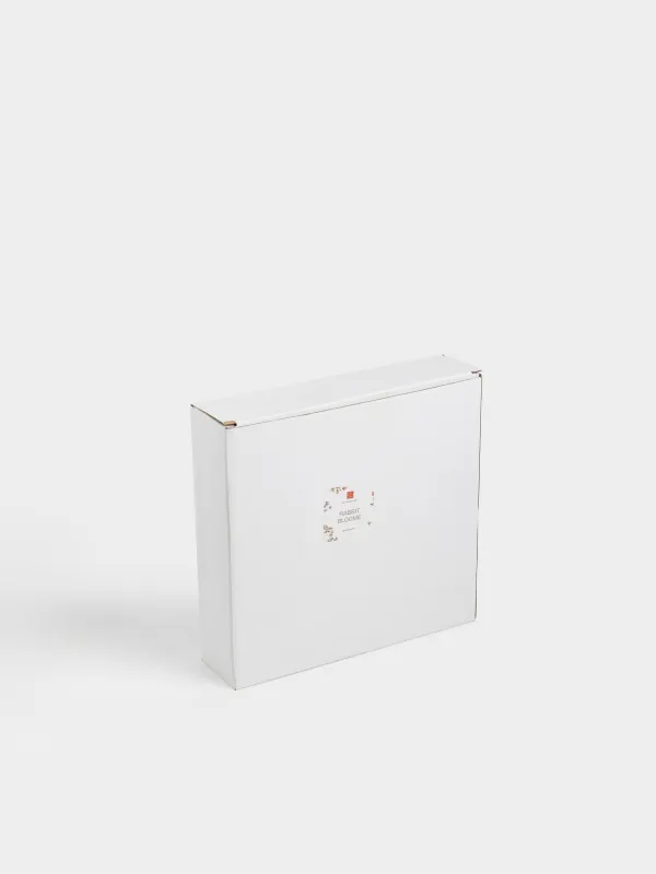 Блюдо, 23х6 см, с бортами, керамика D, молочное, Кролики в цветах, Rabbit bloome, image-5