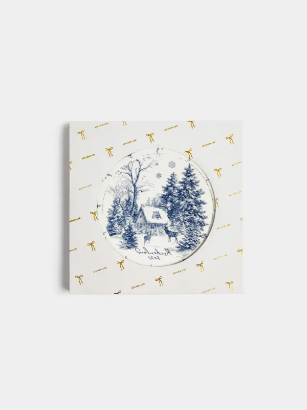 Подставка под горячее, 20 см, Олени в лесу, Winter tale, image-3