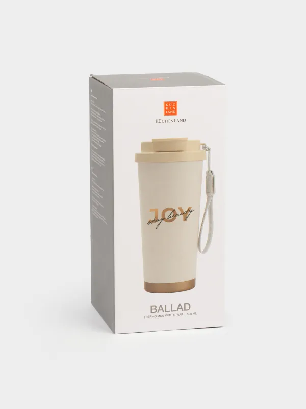 Термокружка, 500 мл, с ремешком, Ballad, image-5
