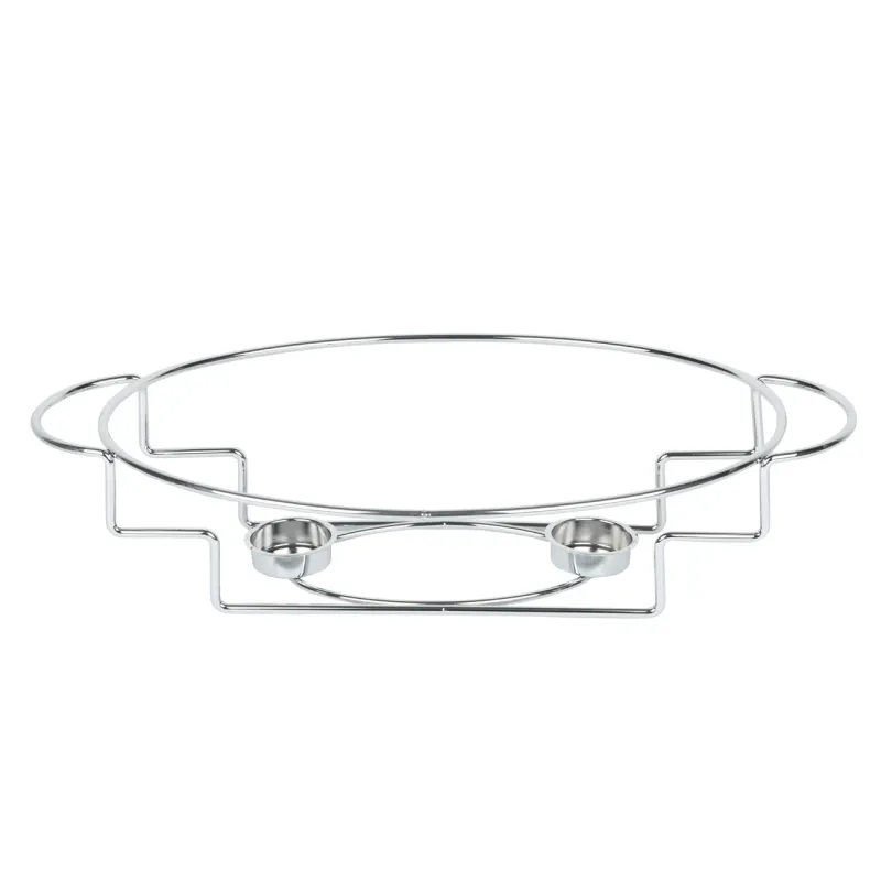 Блюдо с подогревом, 35х24 см, стекло Т/металл, овальное, Elegance, image-2