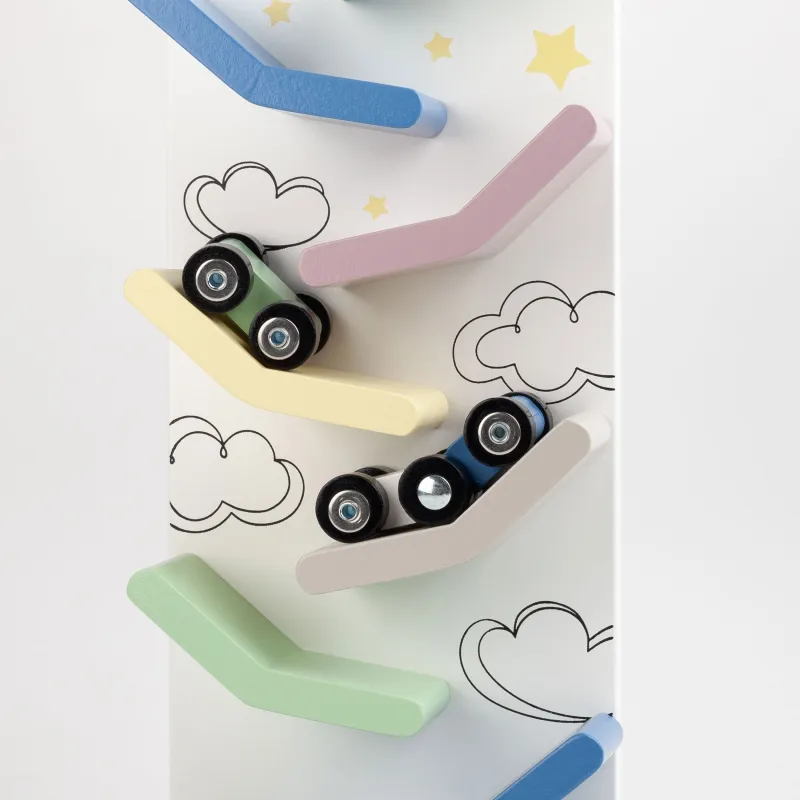 Игрушка, 27 см, дерево, Гоночный трек с машинками, Kiddy, image-2