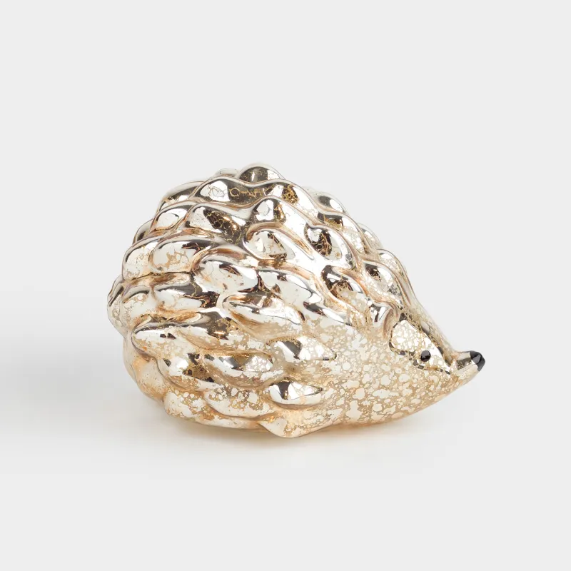 Статуэтка с подсветкой, 11 см, стекло, шампань, Еж, Patina