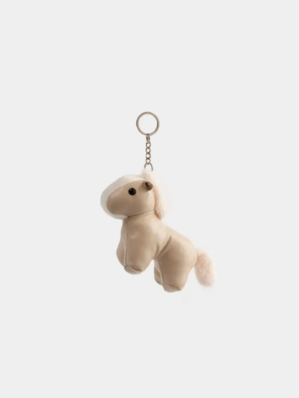 Брелок, 12 см, полиуретан/металл, бежевый, Лошадь, Keychain toy, image-0