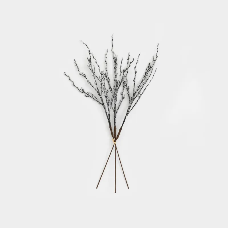 Ветка декоративная, 73 см, пластик/металл, Ледяная ветка, Crystal decor