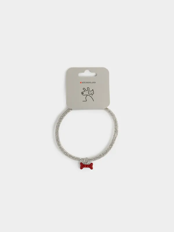 Ошейник для животных, 30 см, Кость, Crystal pet, image-4
