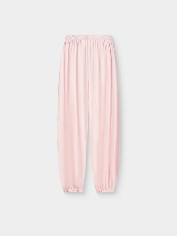 Брюки женские, домашние, р. S, бамбук/эластан К, розовые, Elodie, image-4