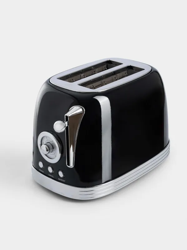Тостер электрический, 685-815 Вт, 6 режимов, металл/пластик, черный, Vintage kitchen, image-4