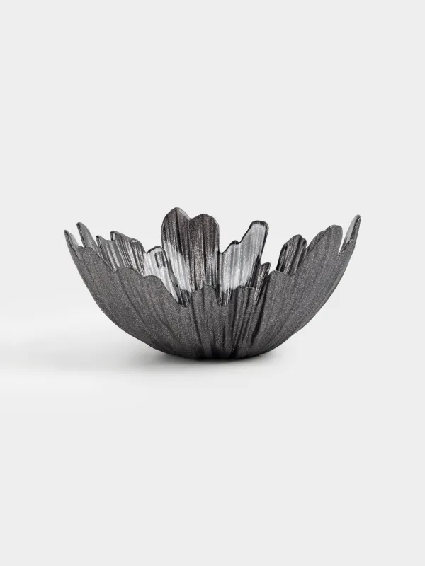 Ваза для фруктов, 26х12 см, стекло Р, серая, Verge, image-0