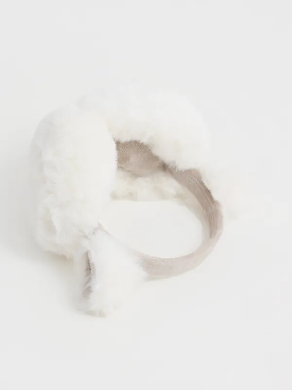Наушники меховые, 30 см, бархат/искусственный мех, молочные, Ушки, Cat, image-4