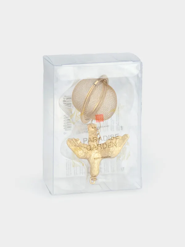 Сито для заваривания чая, 5 см, полирезин/металл, золотистое, Колибри, Paradise garden, image-5