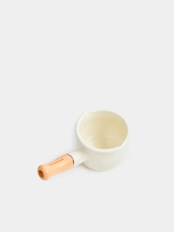 Турка, 550 мл, металл эмалированный/дерево, молочная, Nostalgia, image-3