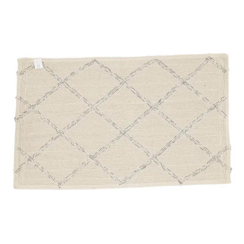 Коврик, 50х80 см, хлопок, бежевый, Ромбы, Rhombic, image-1
