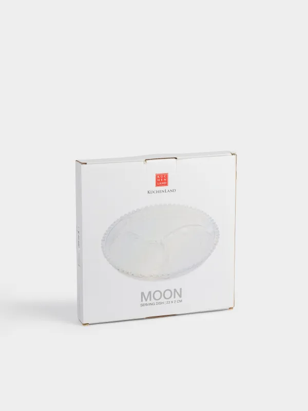 Менажница, 23 см, 3 отд, стекло, круглая, перламутр, Moon, image-6