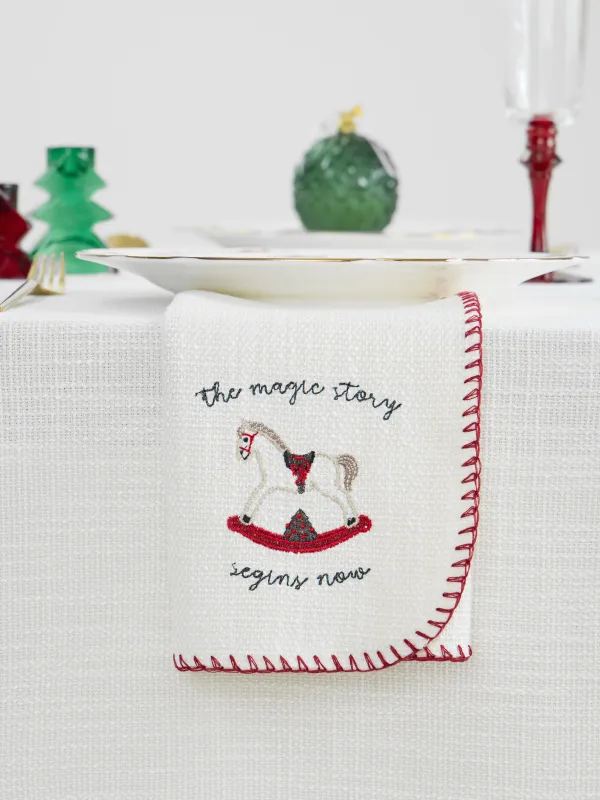 Скатерть, 170х250 см, со строчкой, полиэстер, молочная, Рогожка, Gunny traditions, image-3