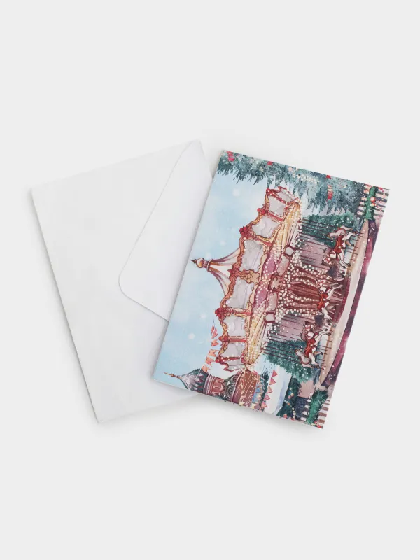 Открытка подарочная 3D, 18х13 см, бумага, Новогодние каникулы, Carousel, image-3