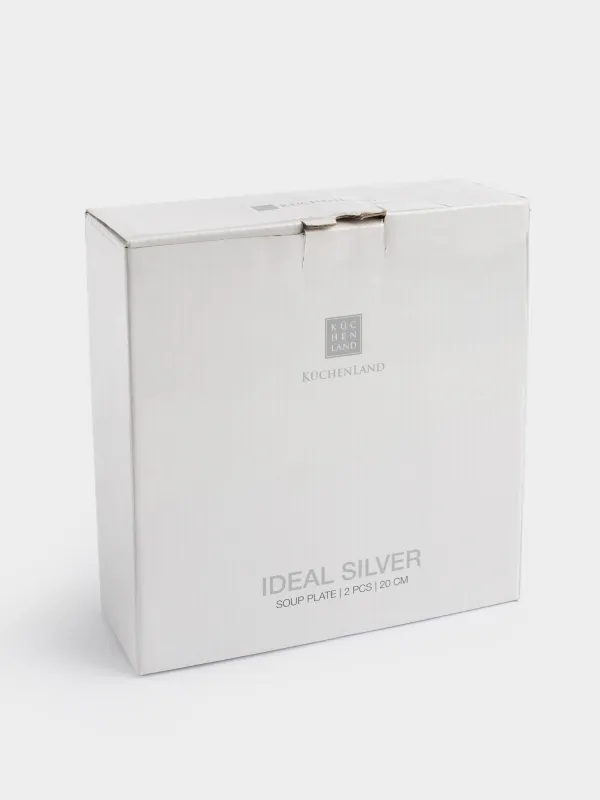 Тарелка суповая, 20см, 2 шт, 900 мл, фарфор F, белая, Ideal silver, image-5