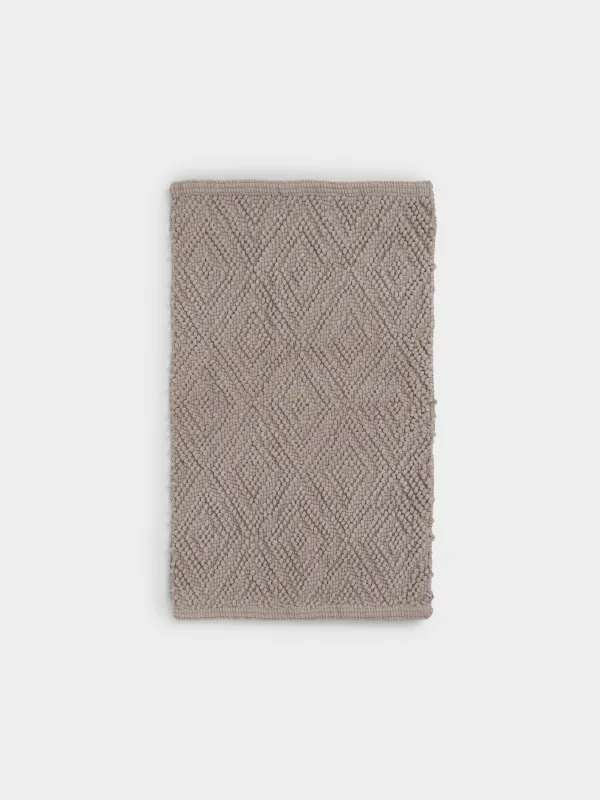 Коврик, 50x80 см, полиэстер/хлопок, мокко, Ромбы, Rhombic, image-0